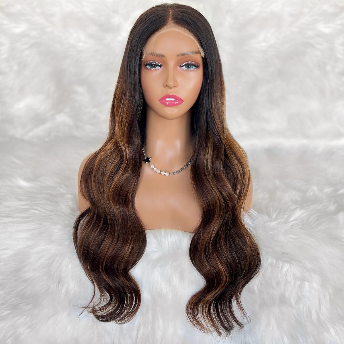 Ava Glueless 5x5 HD Lace Professionally Colored 100% Human Hair Closure Wig