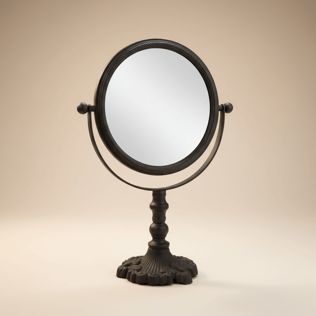 Antique Swivel Tabletop Makeup Mirror